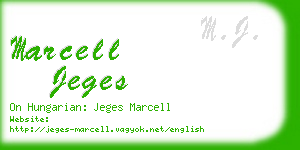 marcell jeges business card